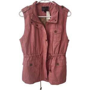 C'Esttoi Mauve Faux Fur Lined Sleeveless Vest/Jacket - Medium